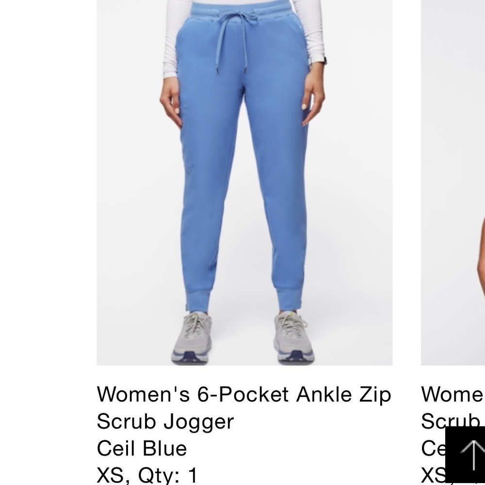 Jaanuu Scrub Joggers Women XS Ceil Blue